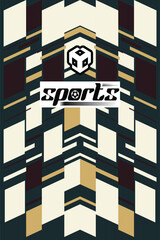 Obraz premium Professional Jersey Design High Resolution Vector Graphics Soccer Basketball Football Esports Abstract Geometric Minimalist Style
