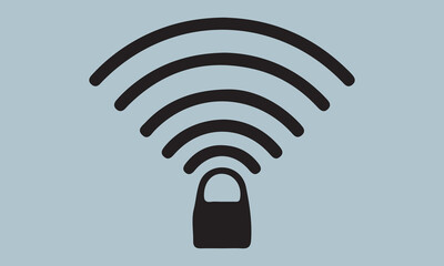 Wifi security icon logo set vector stock illustration wi-fi, cyberspace, global, network, security, service, logotype, web, computer, illustration, black, icon, vector, flat, browser, connection, cont