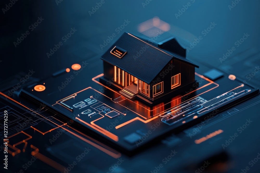 Poster elevating smart home technology a digital villa showcase futuristic setting interactive experience g