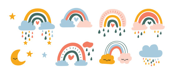 Boho Rainbow Clipart