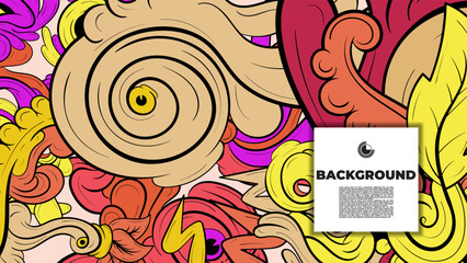 Bright and colorful abstract vector background with unique fractal shapes, perfect for posters, banners, and fabric print projects.