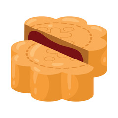 Vector image of a Mid-Autumn Festival icon with a white background