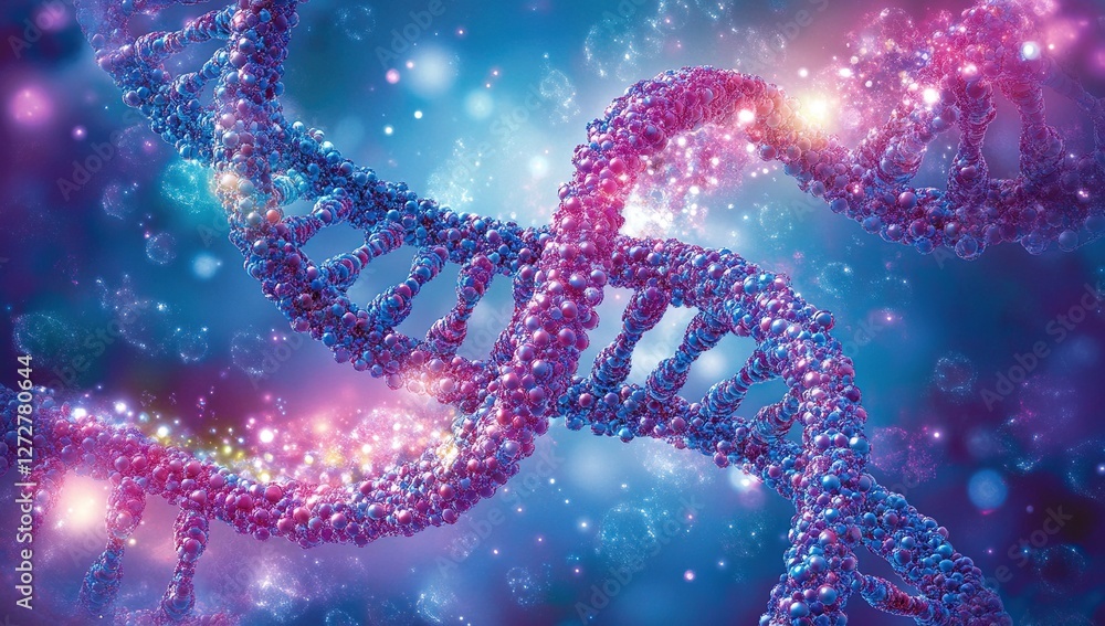 Poster unlocking life's code: exploring dna structure and genetic mysteries with stunning visuals