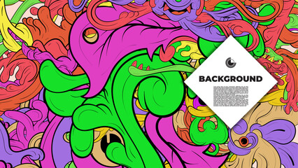 Eye-catching abstract vector wallpaper with vibrant colors and intricate fractal designs, ideal for posters, banners, and fabric prints.