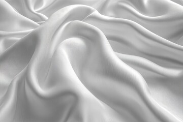 Obraz premium Close Up Of White Satin Fabric Texture