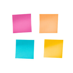 Colorful sticky notes on black background reminder organization workspace,