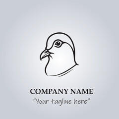 Head of Pigeon logo company design vector illustration

