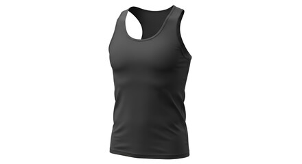 Blank black tank top mockup.