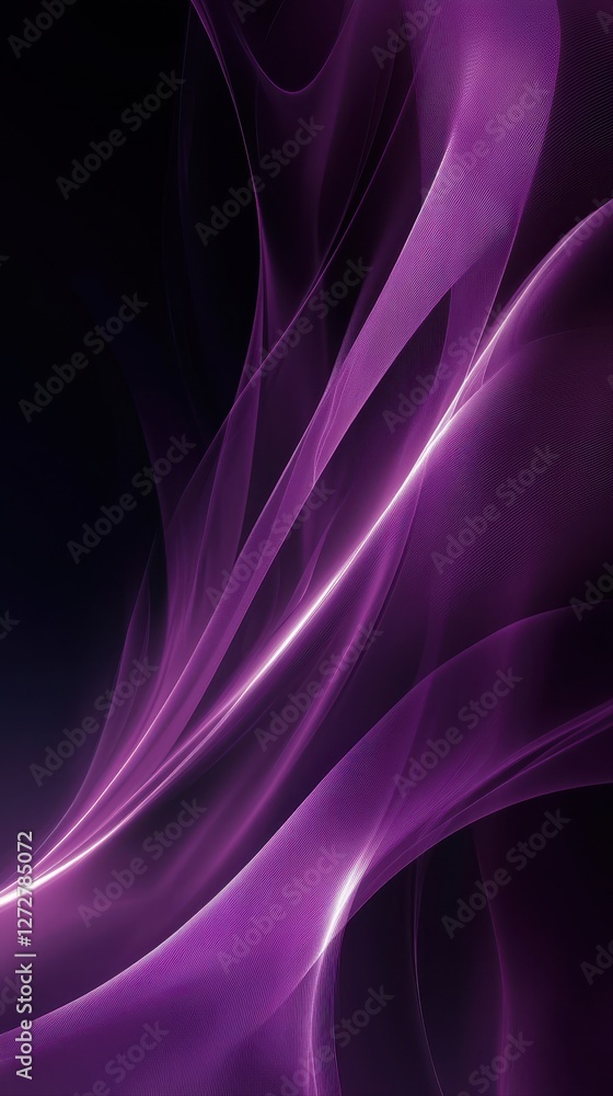 Poster deep obsidian gradient with purple and black background for modern design and digital art projects