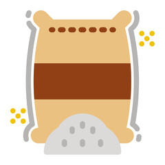 Cement Icon  in Flat Style. Color Fill