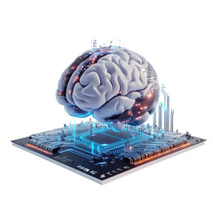 Human Brain Circuit Board Artificial Intelligence Technology Future