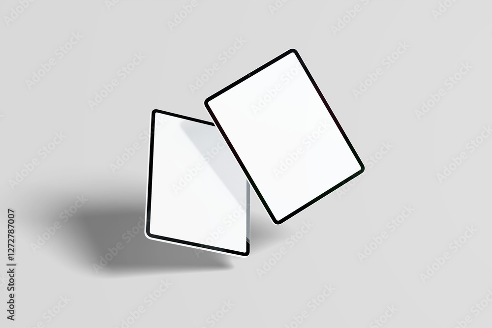 Poster realistic tablet mockup with blank screen. tablet vector isolated on white background. tablet differ