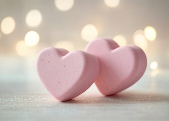 Obraz premium Valentine's day decorative hearts romantic background, love concept