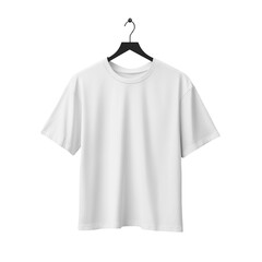Blank white tshirt on black hanger simple fashion apparel mockup