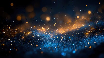 Naklejka premium abstract blue bokeh lights background ideal for festive,elegant designs