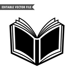 open book with red pages, books Silhouette vector design