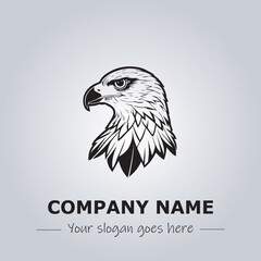 Head of Eagle logo company design vector illustration
