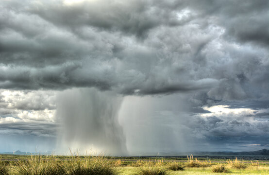 Huge isolated monsoon summer storm cell in the high desrt of north Arizona.