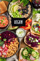 Vegan food concept.