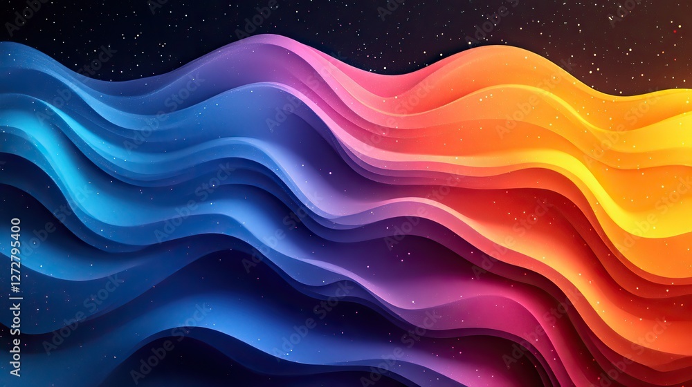 Poster abstract colorful background with waves background with vibrant colors