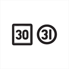 vector illustration of a date