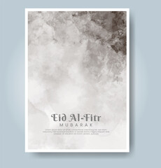 Eid al-fitr with watercolor background. Abstract illustration