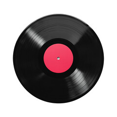 Vinyl Record Black and Pink Retro Music Vintage Sound Analog