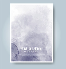 Eid al-fitr with watercolor background. Abstract illustration
