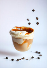 fluffy coffee floating