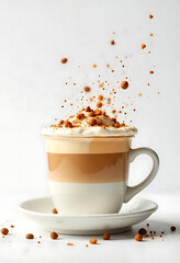 fluffy coffee floating