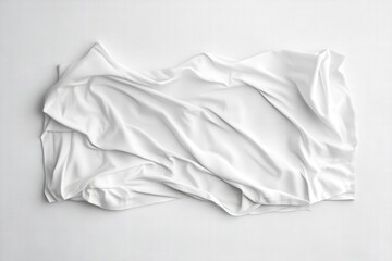Obraz premium White Fabric Texture with Creases on Light Background Surface