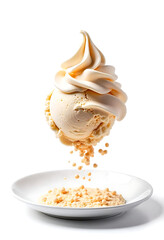 fluffy ice cream floating