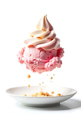 fluffy ice cream floating