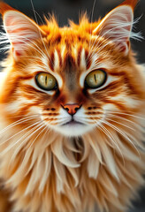 Eagle View Close-Up of a Majestic Maine Coon Cat