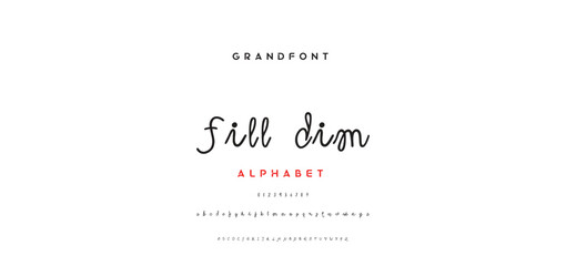 signature Font Calligraphy Logotype Script Brush Font Type Font lettering handwritten
