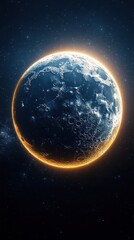 Obraz premium Majestic Celestial Orb: A Lunar Portrait in Deep Space
