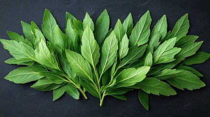 Fototapeta premium artemisia vulgaris leaves isolated on transparent background herbal medicine,natural remedy concept