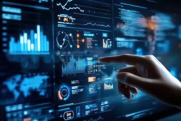 KPI Key Performance Indicator Business Internet Technology Concept on Virtual Screen