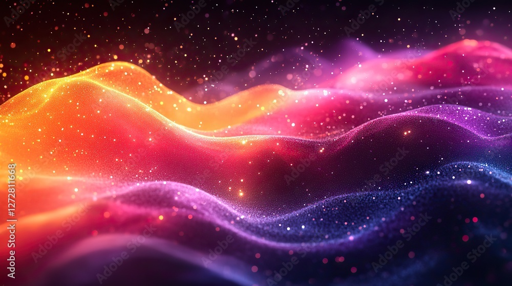 Aufkleber background with vibrant colors abstract colorful background with waves