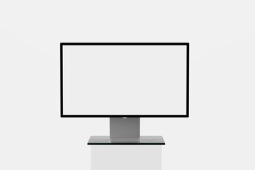 monitor display mockup white screen and white background