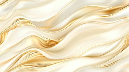 Obraz premium Luxurious Flow: A mesmerizing composition of flowing, opulent silk in radiant shades of gold, capturing the essence of elegance and sophistication. Seamless pattern