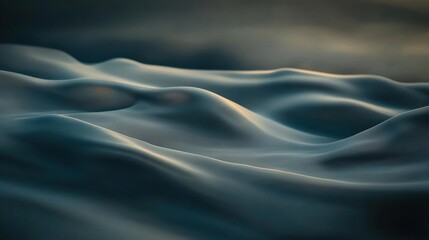 Abstract Dark Waves Creating Smooth Undulating Textures in a Tranquil Atmosphere