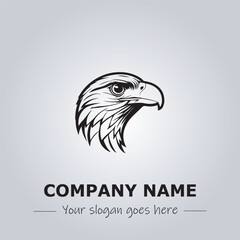Head of Eagle logo company design vector illustration
