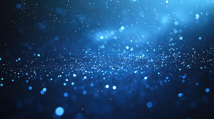 Obraz premium A starry sky background illuminated by blue light bokeh, creating a festive and magical atmosphere. The twinkling stars shine gently in a dreamy, ethereal night sky, perfect for capturing the joy