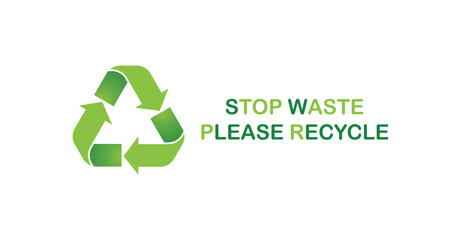 Light green recycle symbol is isolated on a white background. icon of reusing unwanted items to reduce the planet's waste. Concept of conservation, production, environment, renewable energy.