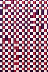 Fototapeta premium A checkered pattern consisting of small even square fabric graphics poster background