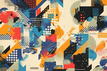 Abstract geometric shapes pattern background (4)
