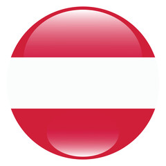 Austria circle flag logo icon digital vector illustration