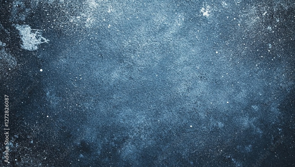 Poster cosmic dust: a blue textured background with glimmering particles for design projects