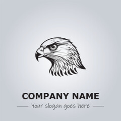 Head of Eagle logo company design vector illustration
